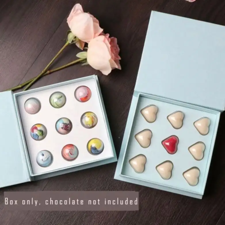 Groothandel Op Maat Luxe Stijve Kartonnen Chocolade Display Of Magnetische Geschenkdoos Boekvorm Verpakking Met Plastic Inzetstukken