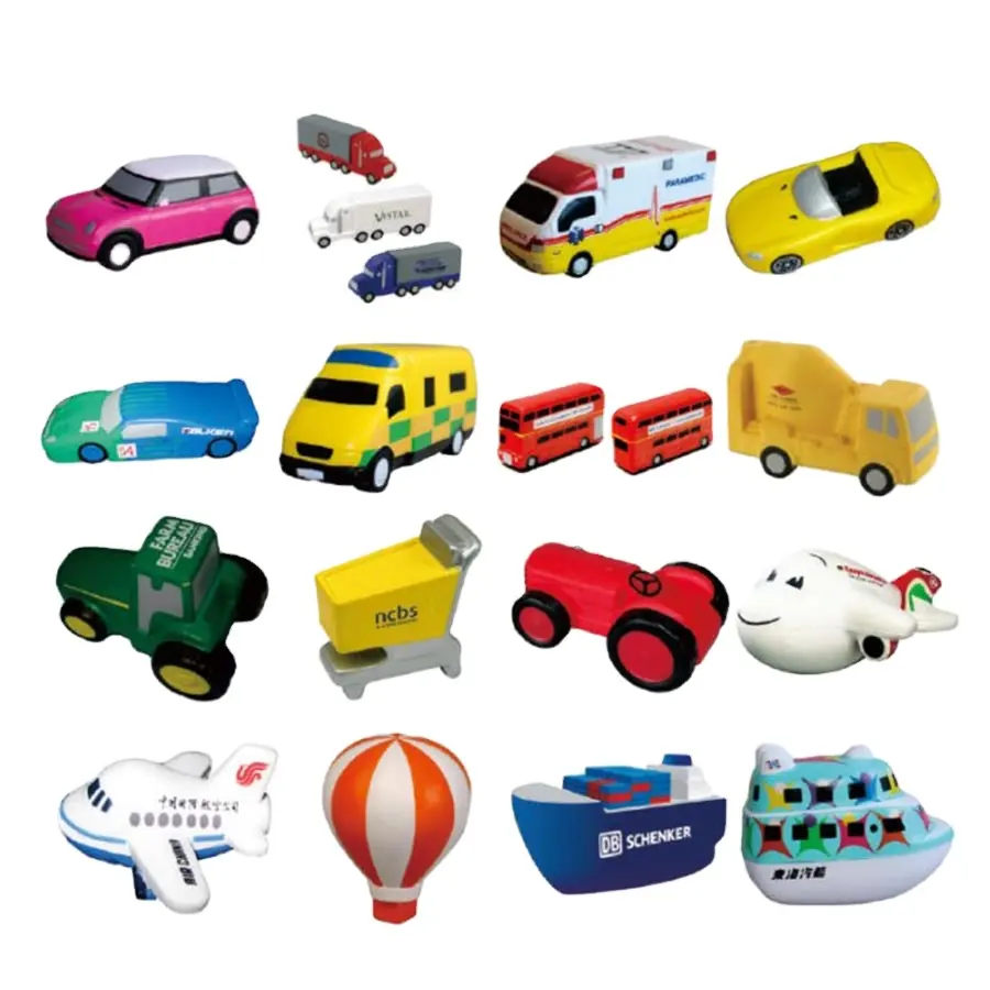 Regalo promozionale giocattoli per auto nave barca camion autobus mongolfiera veicoli Anti-Stress Squishy Fidget giocattoli