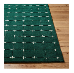Alfombra rectangular personalizada de lana moderna de alta calidad con mechones a mano, patrón Floral para el hogar, sala de estar o uso de alfombrilla para puerta - Product Image 3