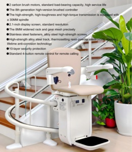 Elevador de Escaleras Eléctrico Seguro de 120 kg y 160 kg para el Hogar, para Escaleras Rectas y Curvas, Silla Elevadora para Escaleras - Product Image 3