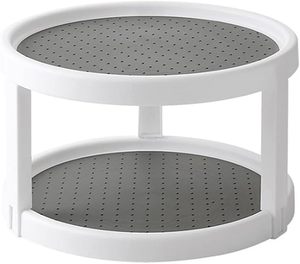 Hot selling Rotating Lazy Susan Turntable Display Stand Plastic Turntable Seasoning Storage Bottle Rack for Cabinet  Pantry