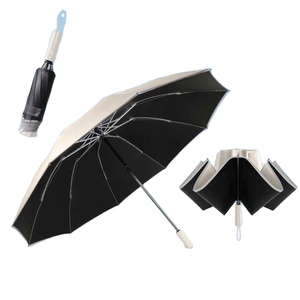 Parapluie d'affaires OEM entièrement automatique inversé de 23 pouces en polyester pour adultes femmes, 10 baleines, design moderne, toutes saisons, résistant aux UV - Product Image 1