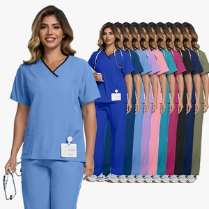 Women <strong>Scrubs</strong> Nursing Uniform Sets <strong>Purple</strong> Blue and Pink <strong>Scrubs</strong> Sets Tunic Spa Beauty Soft Stretch Uniforms Medical <strong>Scrub</strong> Uniforms - Product Image 1