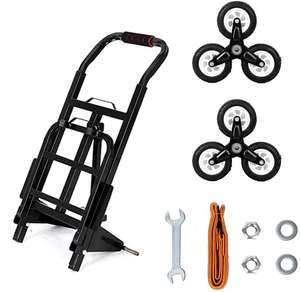 Zware 6-wielige Draagbare Stalen Trolley Kar Rubber Plastic Kruiwagen Trap Klimmen Met Aanpasbare Oem Winkelen - Product Image 5