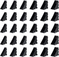 Protecteur d'angle en plastique noir Kuliwei, protection de bord pour panneaux de verre et de pierre, protection d'angle pour meubles et cadres photo