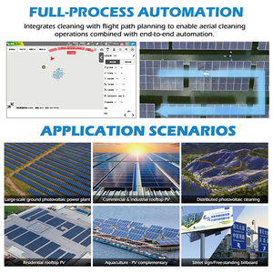 Drone de nettoyage automatique de panneaux solaires photovoltaïques JIUSI D50R à haute efficacité - Product Image 3