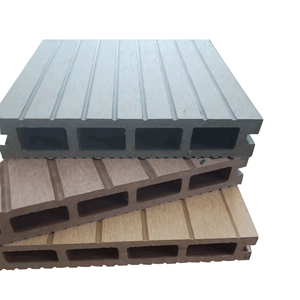 Tipos modernos Diseño decorativo Antideslizante Hueco WPC Decking Floor Outdoor WPC Composite Decking Outdoor WPC Floor Decking - Product Image 3