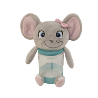 Boîte à bonbons en plastique en forme de tête d'animal en peluche de dessin animé mignon