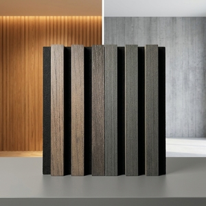 Panneau acoustique en lattes <span class=keywords><strong>de</strong></span> <span class=keywords><strong>bois</strong></span> fumé <span class=keywords><strong>de</strong></span> couleur foncée pour lieux haut <span class=keywords><strong>de</strong></span> gamme - Product Image 5