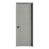 Porte escamotable en bois MDF avec cadre noir Porte intérieure en bois escamotable Design européen