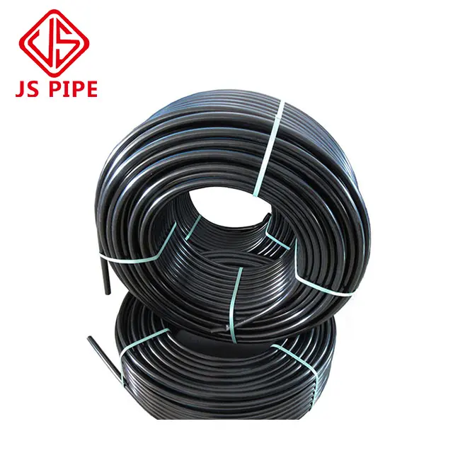 HDPE boru 25mm duvar kalınlığı 3.0MM PN16 1 inç Hdpe siyah plastik su borusu rulo Pe 100