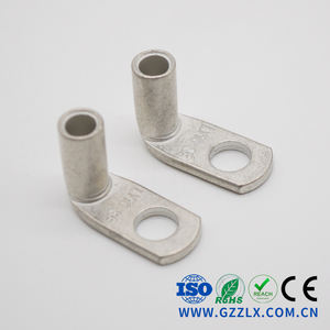 Listelenen için otomotiv sıkma terminali LYF 90 derece açı bakır boru terminalleri kablo pabucu pil terminali mat kalay kaplama - Product Image 4