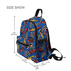 Trendy Designer Printing Custom Racing Cars Print Polyester <b>Backpack</b> Kids Book Bag Anti Theft <b>School</b> Bags - Product Image 2