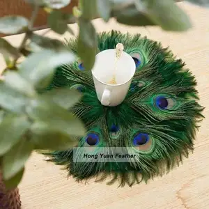 Atacado da Pena Do Pavão Placemat Para Escritório Cozinha de Jantar Festa de Casamento Decoração de Casa