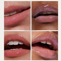 Gloss à lèvres teinté hydratant et repulpant aux herbes et minéraux, infusé de peptides et pailleté