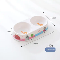 Vente en gros de bols d'alimentation pour animaux de compagnie OEM ovale couleur impression spot transfrontalier double bols pour chiens et chats
