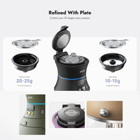 IMOTO Kit Chicha Électrique Intelligente de Luxe - Portable, Idéal pour les Voyages, Écologique, en Plastique Laqué Givré, Écran LCD, Batterie Externe