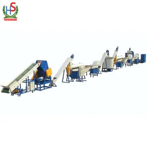 Waste plastic crushing Pet bottle flakes crushing recycling line Bottle waste- bottle washing line