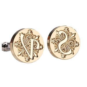 Iris Alphabet Sealing Wax Stamp Heads <b>Brass</b> Engraving <b>Letter</b> Decorative Stamps For Craft And Decoration - Product Image 5