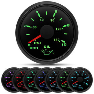 52MM yarış araba göstergesi yağ basınç su sıcaklığı yağ sıcaklığı vakum RPM ölçer takometre - Product Image 4