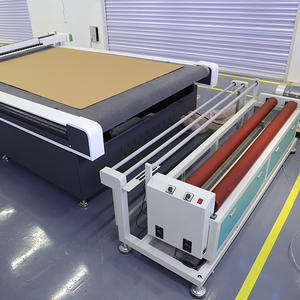 Carregamento automático jeans poliéster algodão tecido rebanho e flex cnc faca corte máquina com cortador redondo - Product Image 4