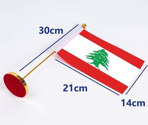 Promozione personalizzato Mini libanese bandiera da tavolo decorazione Stand per tavolo da conferenza bandiere da tavolo personalizzate di <span class=keywords><strong>Lebanon</strong></span> - Product Image 2
