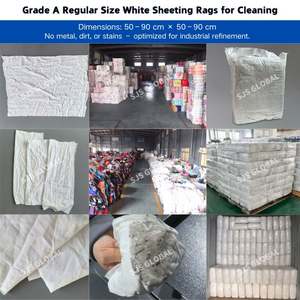 Trapos Absorbentes para Limpieza Industrial, Toallas Recicladas 100% Algodón, Trapos Blancos, Paños de Limpieza Marinos, Paños para Taller - Product Image 5