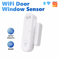 Capteur magnétique intelligent WiFi WALE Tuya pour porte/fenêtre, alarme sonore 80 dB, alarme via application, installation facile, boîtier en plastique, rappel de batterie faible