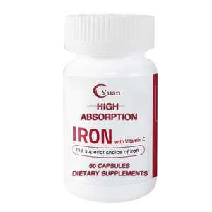 Suplemento de Hierro Natural de Buena Eficiencia, Suplemento de Hierro Vegano <span class=keywords><strong>con</strong></span> Cápsulas de Vitamina C para el Apoyo de las Células Rojas del <span class=keywords><strong>Sangre</strong></span> - Product Image 2