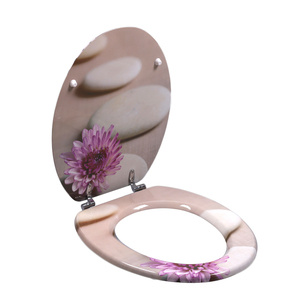 Bofan Bois Moulé UV nouveauté occidentale couleur Privé fleurs fraîches Personnalisées impression portable sièges de toilette - Product Image 5