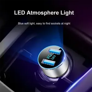 Caricatore USB Doppio con Display LED e Voltmetro 3.1A per <span class=keywords><strong>Presa</strong></span> <span class=keywords><strong>Accendisigari</strong></span> Auto 12-24V - Product Image 6