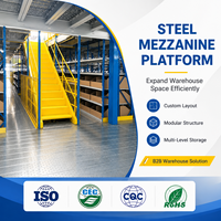 Système de stockage en entrepôt avec plateforme en acier robuste, capacité de charge élevée, protection contre la corrosion, certifié ISO9001