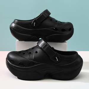 Women's Platform <b>Clogs</b> Thick Sole Breathable EVA Beach Sandals Closed Toe Summer Outdoor Wear - Product Image 3