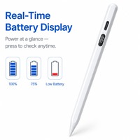 Lápiz Óptico Activo para iPad, Android y Windows, Sistema Dual Recargable, Pantalla LED de Batería, Carga Tipo-C, No Requiere Bluetooth
