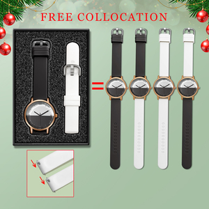 WJ-11298 vente en gros 2023 cadeaux de noël ensemble poignet montres à Quartz saint <span class=keywords><strong>valentin</strong></span> femmes montres en cuir boîtes ensemble - Product Image 2