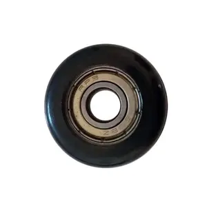China fabbrica OEM piccolo rivestito di plastica cuscinetto a sfere 608ZZ nero POM puleggia ruota per porta scorrevole e finestra