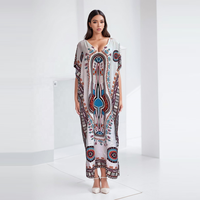 Nouveau style de robe africaine décontractée confortable et ample en coton à la mode pour femmes, Bubu, robe imprimée de grande taille