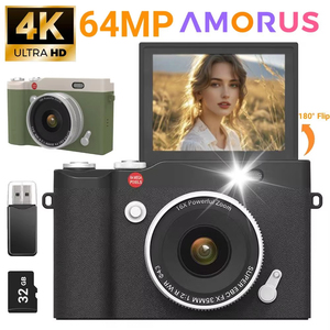 Máy ảnh kỹ thuật số HD 2,4 inch <span class=keywords><strong>Zoom</strong></span> 16X Retro 180 °   Máy quay video màn hình lật CMOS Tương thích Chụp ảnh kỹ thuật số nhỏ gọn - Product Image 5