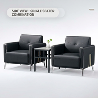 Ensemble de canapés de bureau en cuir PU de haute qualité, structure en bois, éponge haute densité, design moderne pour la maison et l'hôtel, vente en gros, confortable
