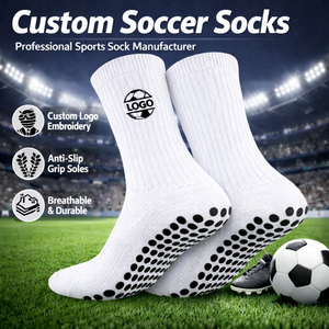 Calzini Antiscivolo Personalizzati per <span class=keywords><strong>Calcio</strong></span> e Sport di Squadra <span class=keywords><strong>con</strong></span> Logo Ricamato - Product Image 1