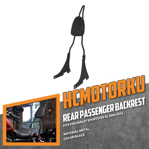 Dosseret passager arrière de moto détachable avec coussin pour <span class=keywords><strong>Harley</strong></span> Sportster XL Iron 883 <span class=keywords><strong>1200</strong></span> 48 <span class=keywords><strong>Roadster</strong></span> 04-22 - Product Image 2