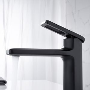 Basin Faucet Single Handle <b>Deck</b> Mounted Ceramic Valve Core Brass Faucets For Bathroom Sink - Product Image 3