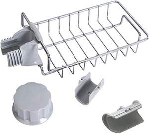 Sink Drain Rack Sponge Storage Faucet Holder Soap Drainer Towel Rack Shelf Organizer <b>Kitchen</b> <b>Accessories</b> <b>Kitchen</b> Stainless Steel - Product Image 2