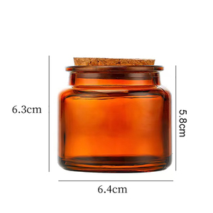 Barattolo in <span class=keywords><strong>Vetro</strong></span> Mini da 3oz con Coperchio in Sughero, Contenitore Vuoto in <span class=keywords><strong>Vetro</strong></span> Spesso <span class=keywords><strong>per</strong></span> Candele Fai-da-Te in Cera <span class=keywords><strong>di</strong></span> Soia e Aromaterapia - Product Image 6