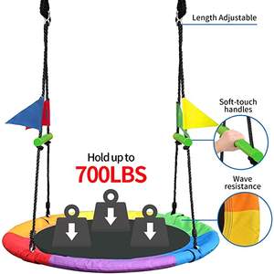 Zoshine صحن طائر شجرة أرجوحة سلامة الاطفال حبل شجرة يتأرجح كرسي كبير في الهواء الطلق للمتعة - Product Image 4