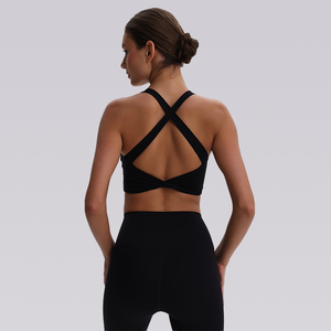 Chaleco deportivo de gimnasio para mujer <span class=keywords><strong>Ipretty</strong></span> en azul y rosa de talla grande, Tops cortos transpirables, estilo Simple, colección de primavera para adultos, Top Halter - Product Image 6