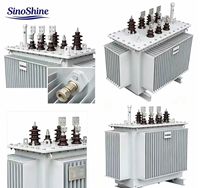 Transformateur triphasé immergé dans l'huile S11 10 kV, entièrement scellé, à faibles pertes, pour distribution d'énergie, norme IEC, livraison mondiale