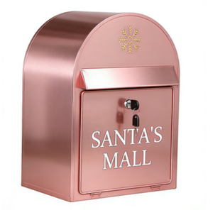 Boîte aux lettres murale vintage personnalisée en fer, décorative de Noël, en métal, avec affichage latéral pour jardin extérieur - Product Image 3