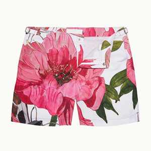 Fashion Floral Print <b>Trunks</b> Button Fly Side Pocket Board Shorts Quick Dry Swim Shorts for <b>Men</b> - Product Image 1