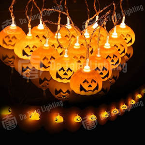 Guirnalda de luces LED con diseño de calabaza de Halloween para exteriores, IP65, lámpara decorativa para fiestas, patio y jardín. - Product Image 3